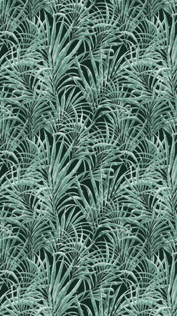 motif vert papier peint feuille de palmiers végétal tendance