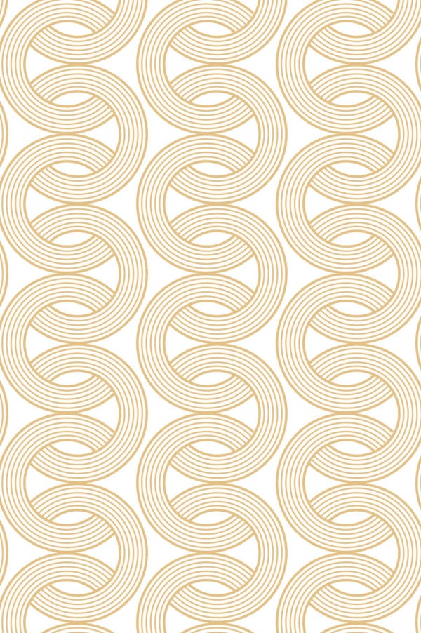 motif doré papier peint entrelacé vintage géométrique