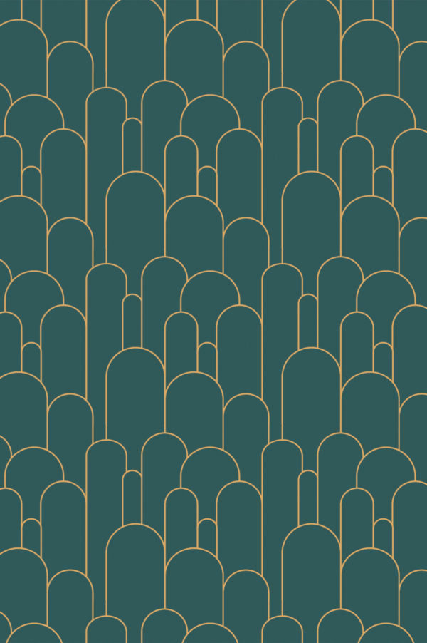 motif vert papier peint colonnes de la lena géométrique