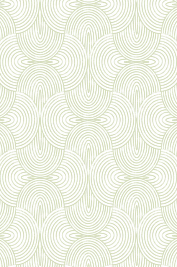 papel pintado estampado verde resonancia art deco panorámico elegante