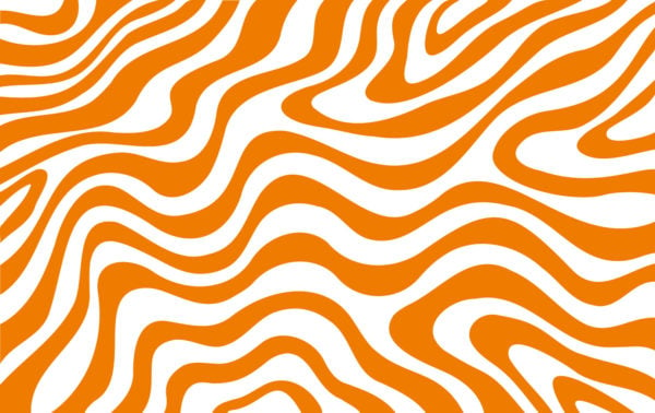 motif orange papier peint vagues groovy ondulations vintage pop urbain