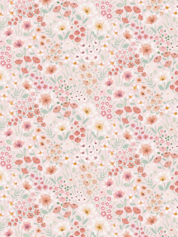 motif rose papier peint daisy floral panoramique