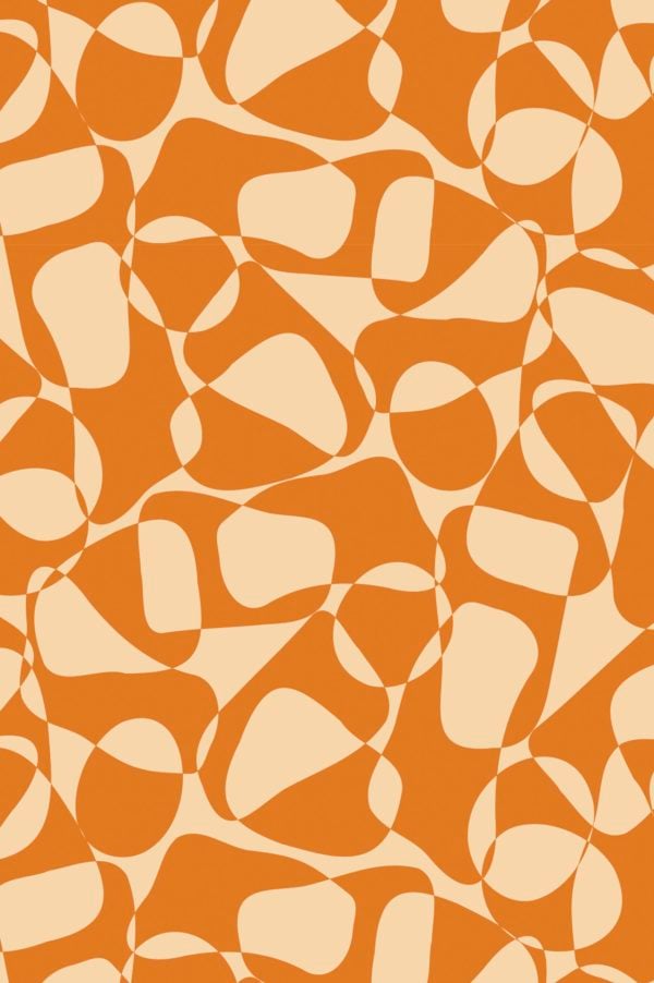motif orange formes organiques bicolores géométrique