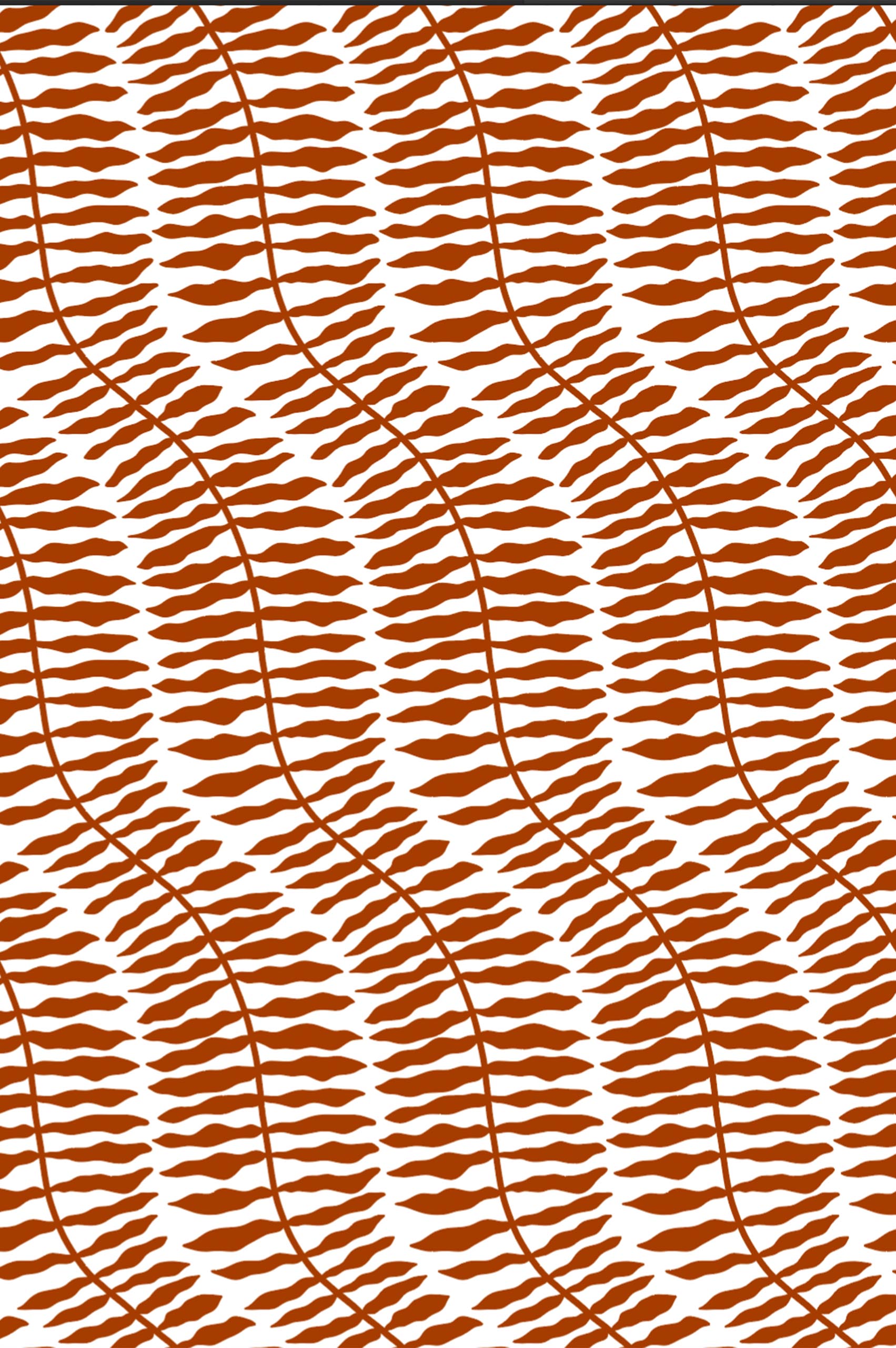 motif terracotta papier peint fougère tropicale panoramique végétal