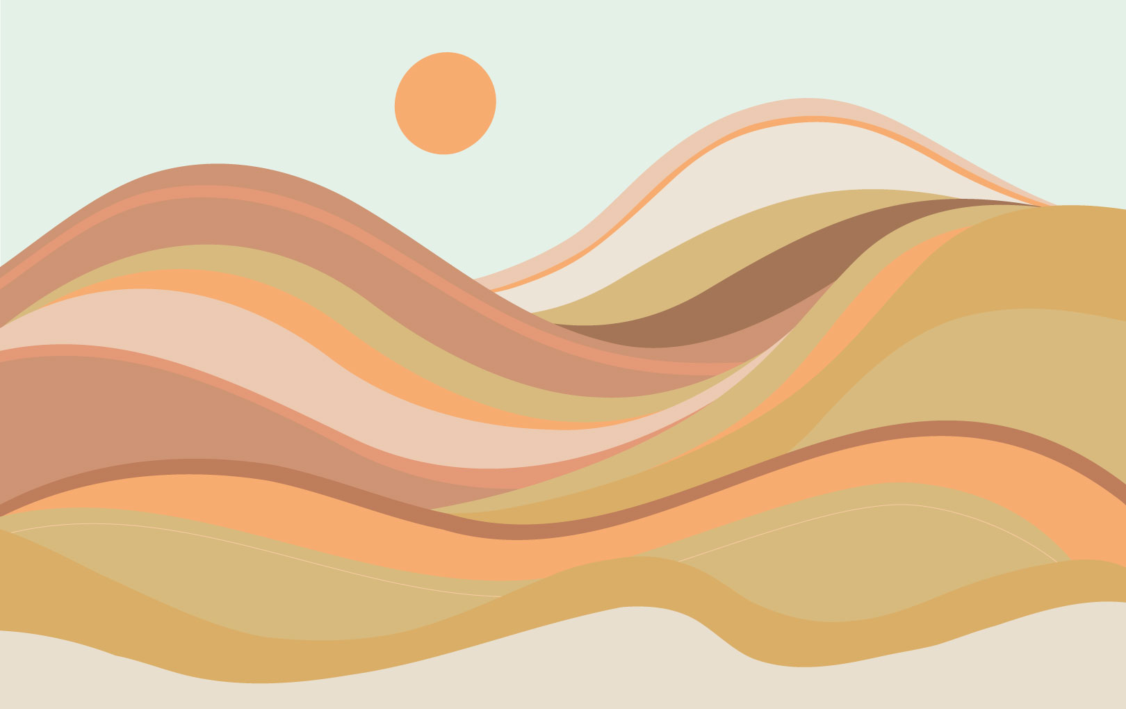 n537 motif kaki papier peint horizon ondulé panoramique paysage