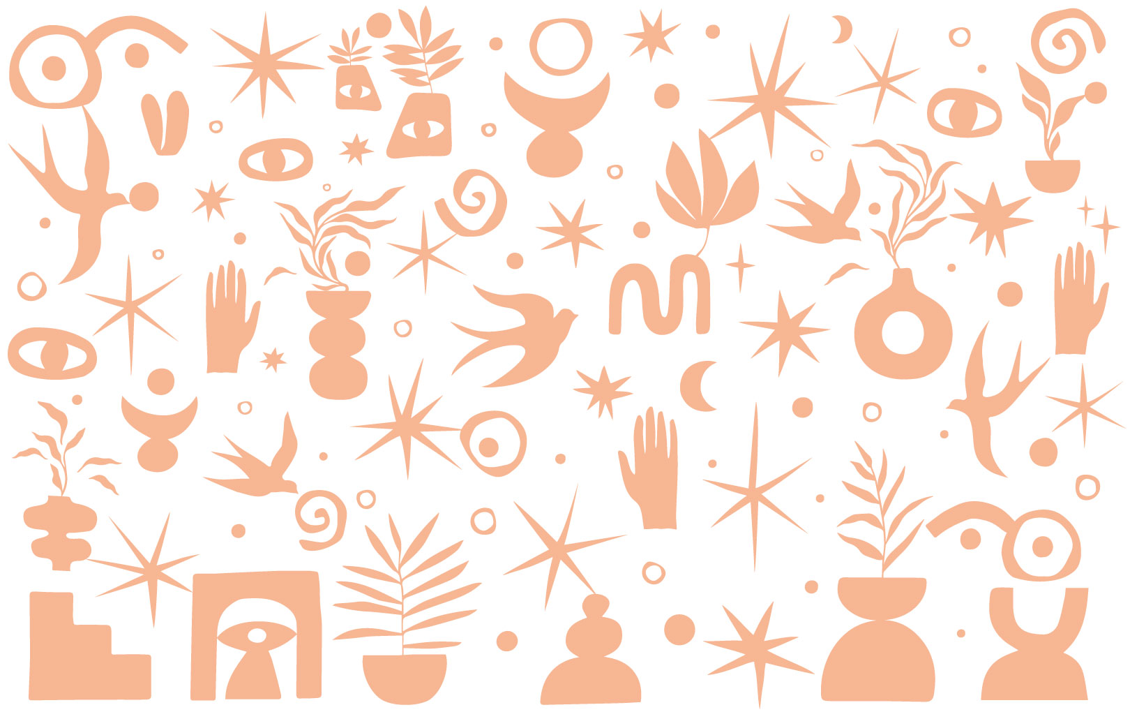 Papier peint formes peach fuzz