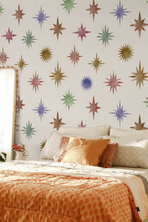 Star bedroom wallpaper