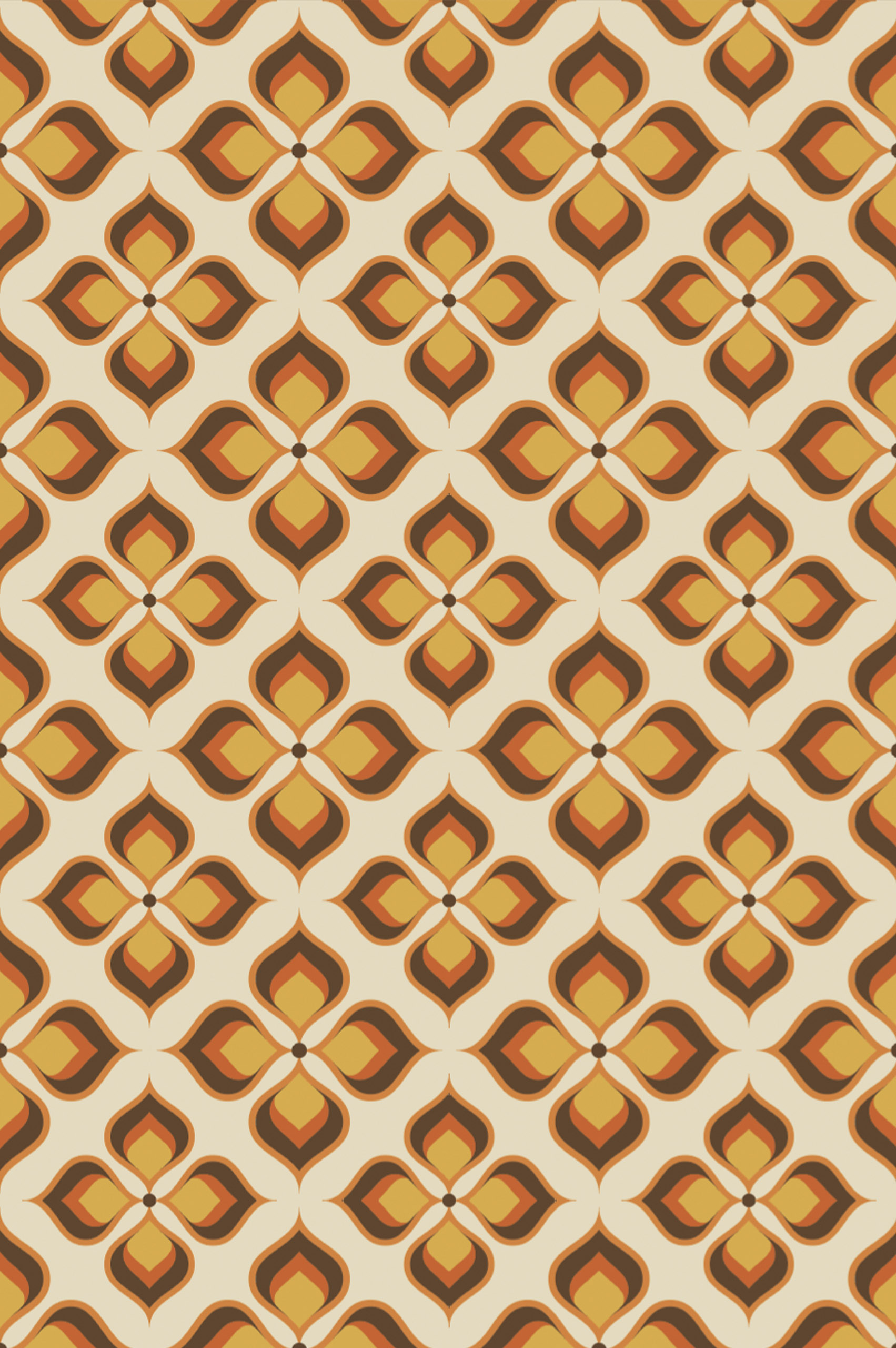 Papel pintado naranja vintage
