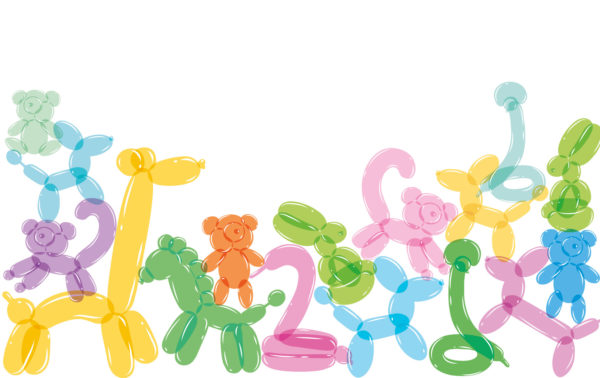 Papier peint animaux ballons motif