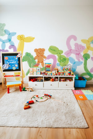 Papel pintado Animales en globo Dormitorio infantil