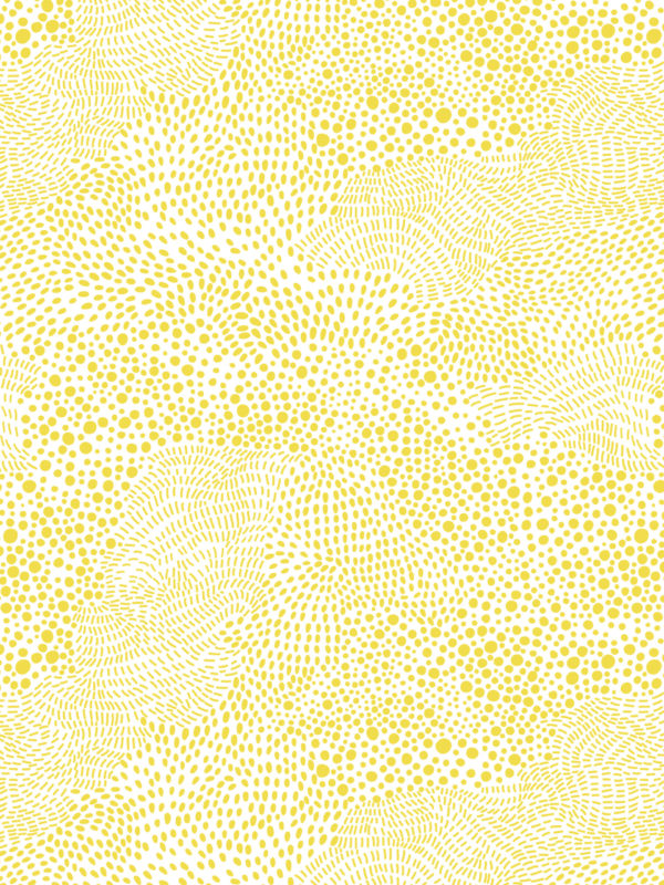 papier peint pois jaune motif
