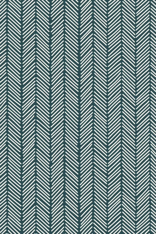 Herringbone Green Pattern Wallpaper