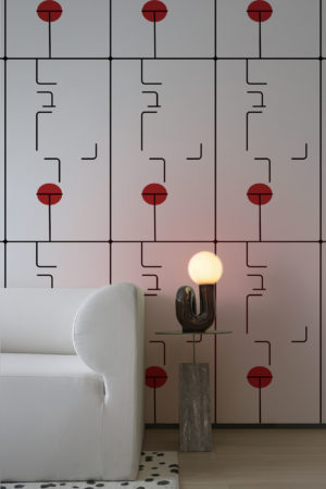 papel pintado geométrico Urban Living Room Maze