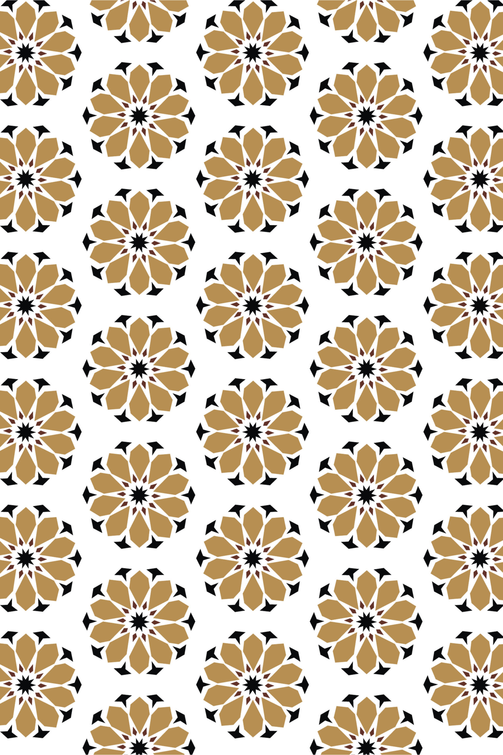 Arab Golden Pattern Golden Arabesque Pattern Wallpaper