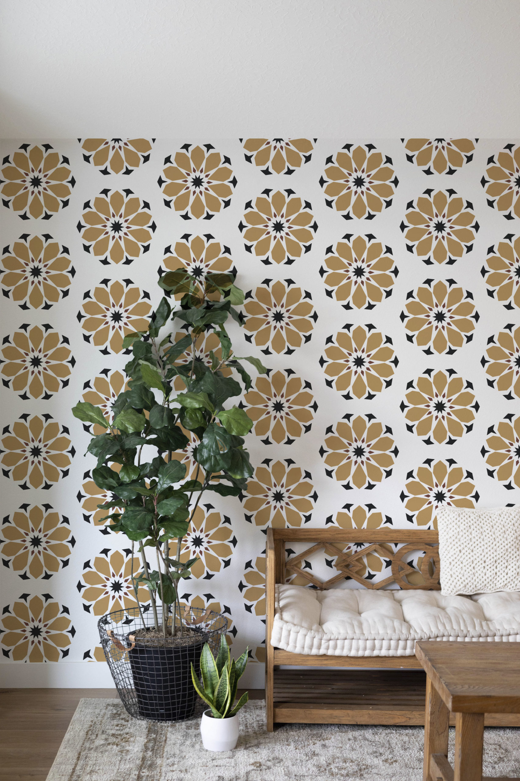 Arab Dore Salonn Arabesque Dorée Salon Wallpaper