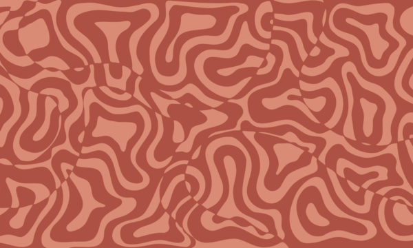 Groovy Terracotta Waves Wallpaper