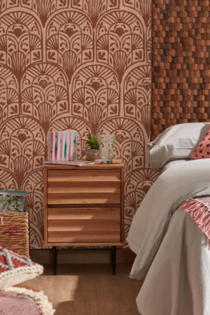 N°606 : Wallpaper - Floral arches-bedroom