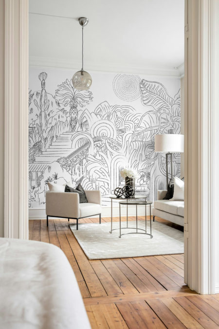 N°596 Mystic Passage Living Room Wallpaper