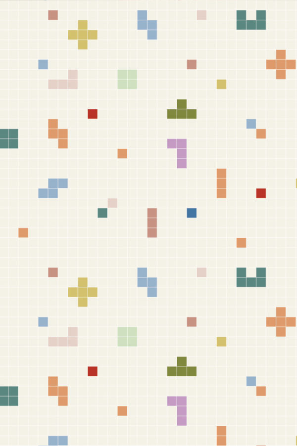 Nº608 : Papier Peint - Harmonie Pixel beige zoom