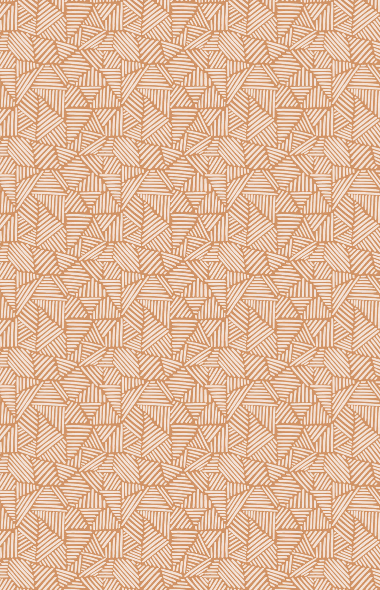 N°630 : Triangles Entrelacés - orange - motif