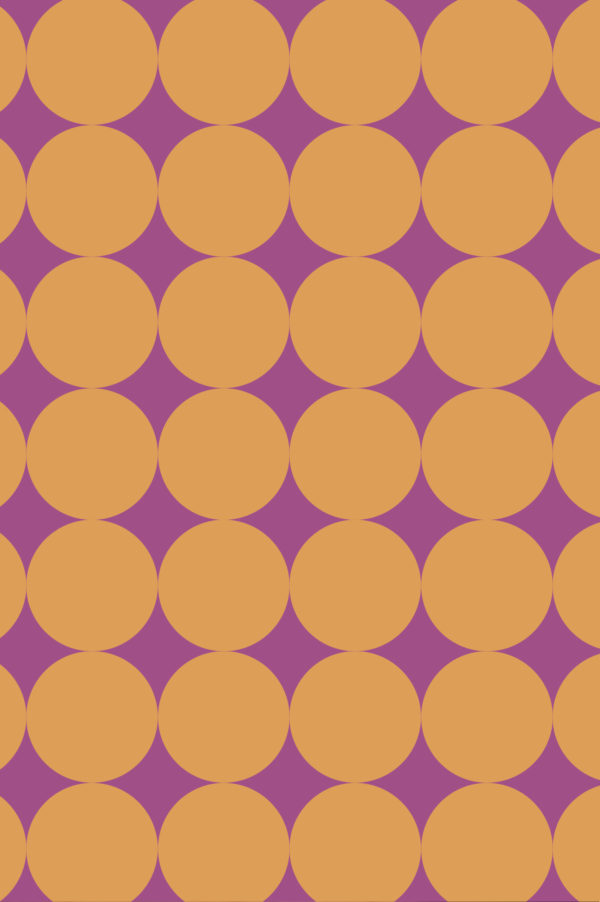 N°622 : Cercles Rétro - orange - motif.