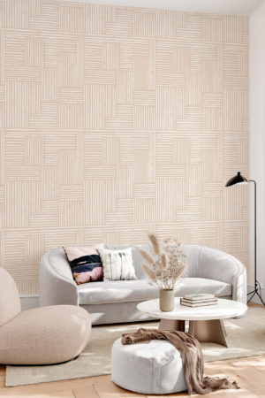 N°624 : Tissages Solaires - beige - salon.