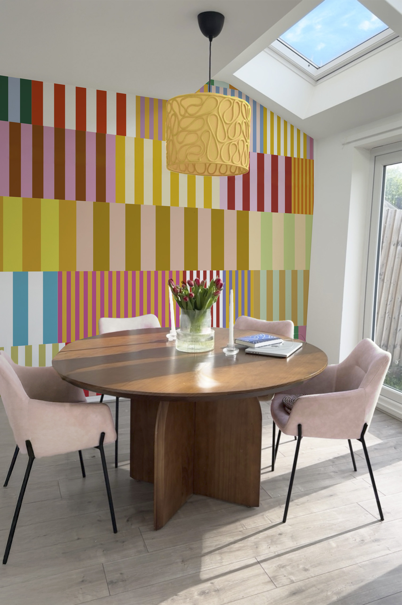 N°646 : Chromatic Rhythm - multicolor - living room