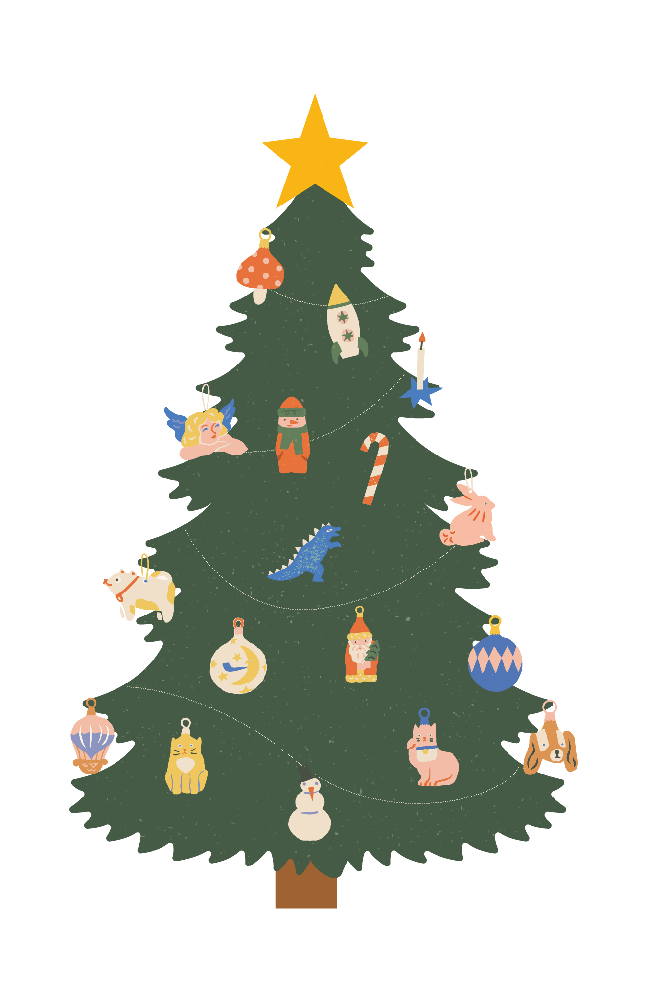 Noel Arbol motif