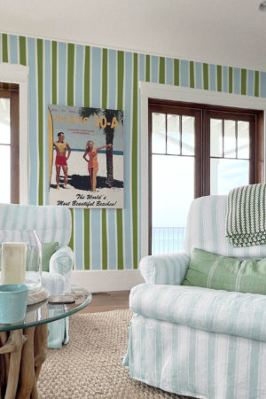 N°650 : Rythmes Irréguliers- bleu et vert- salon