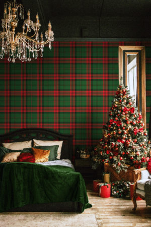 N°654 : Tartan Coloré - vert - chambre