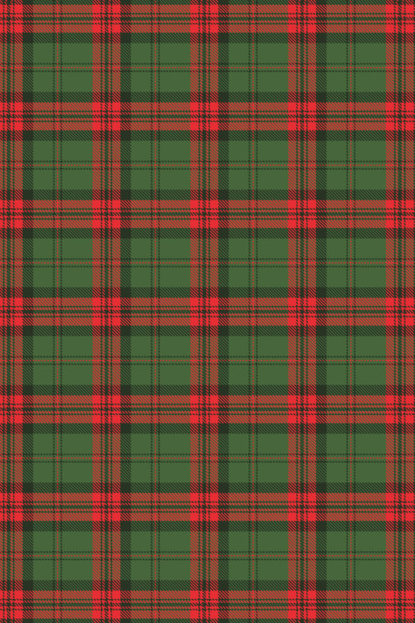 N°654 : Tartan Coloré - vert - motif