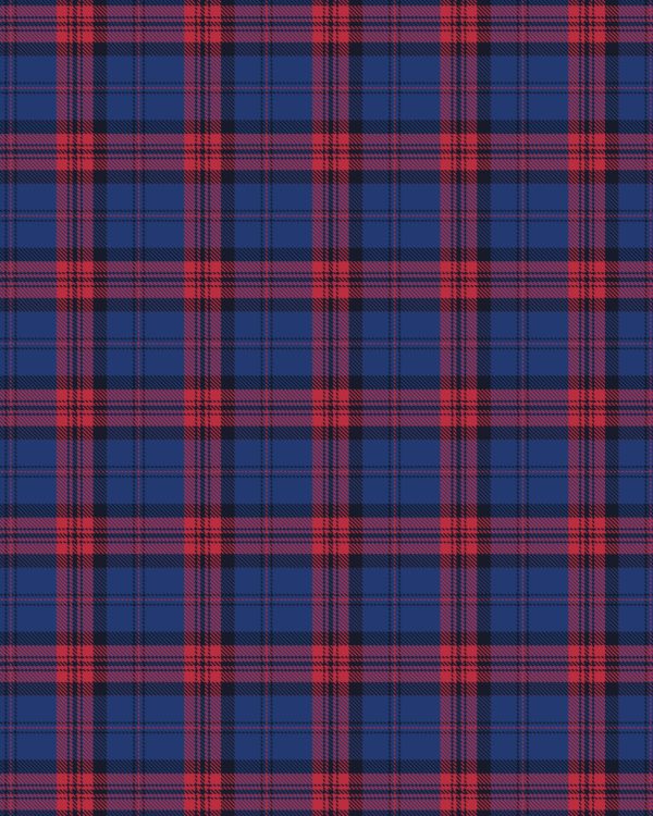 N°655 : Tartan Héritage - rouge - motif.