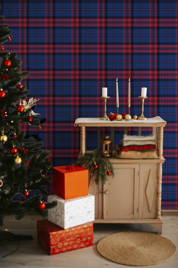 N°655 : Heritage Tartan - red - living room.