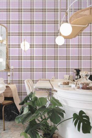 N°654 : Tartan Coloré - Rose - espaces publiques