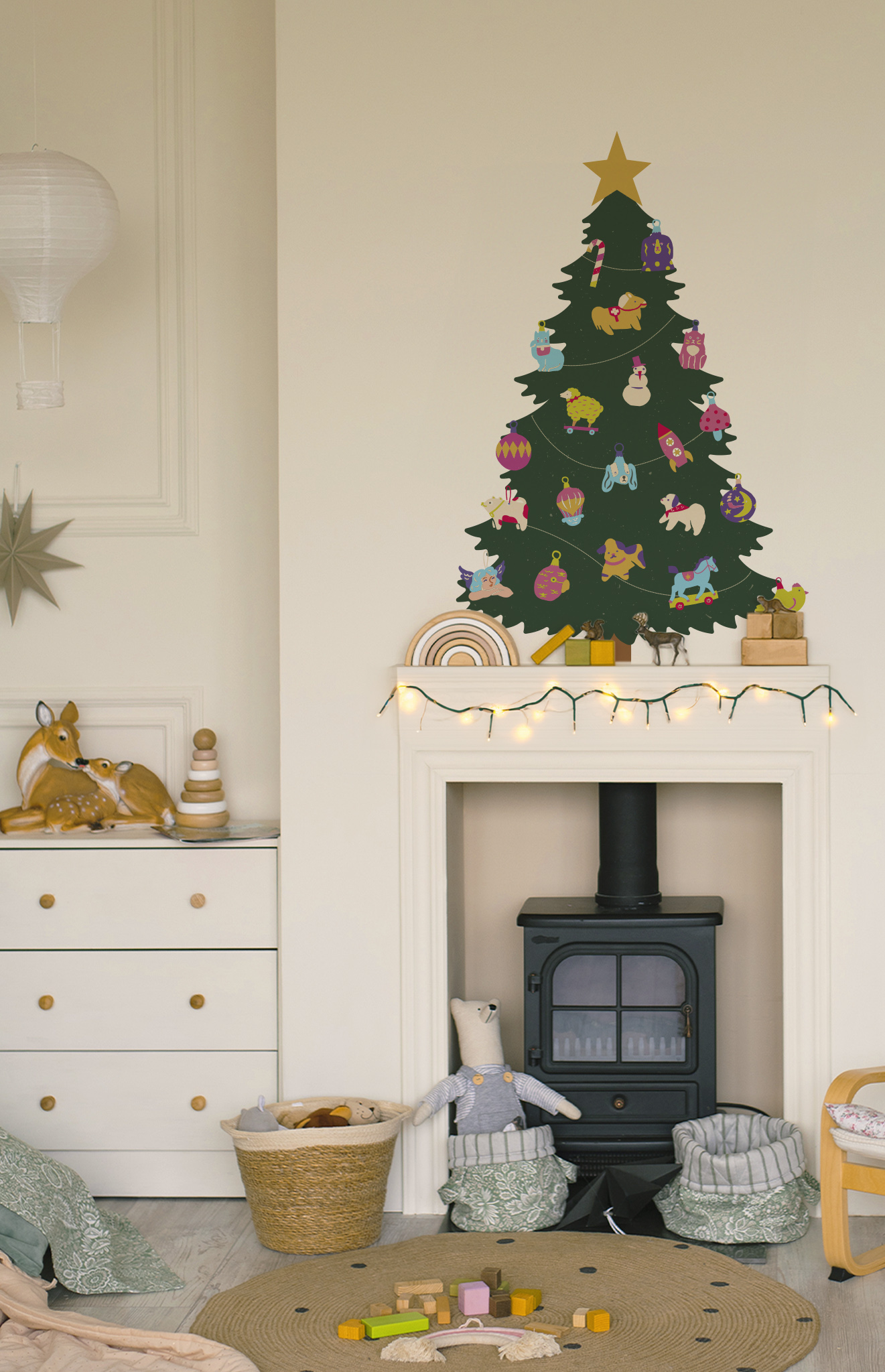 Árbol de Navidad de la sala de estar