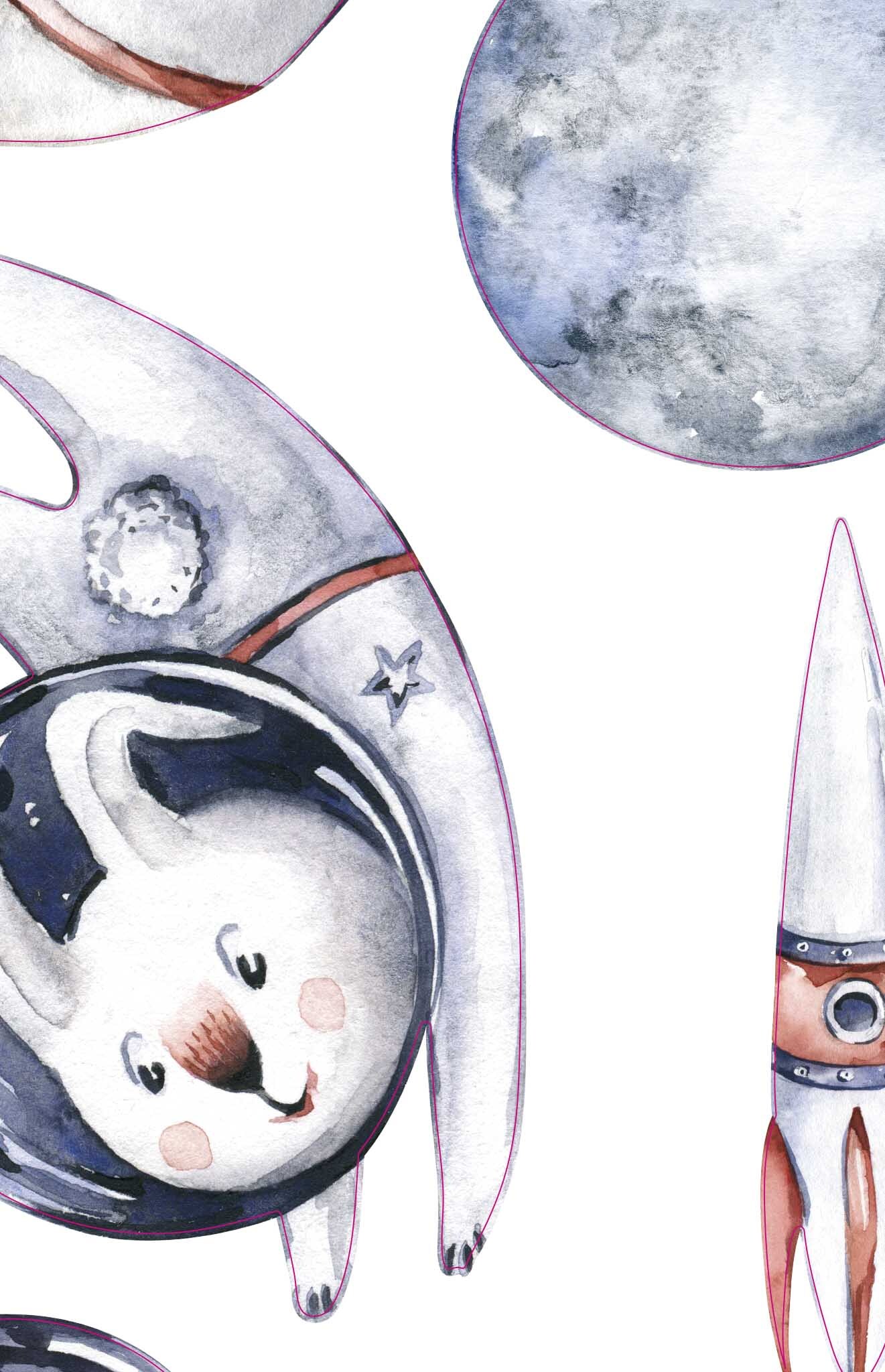 Stickers Muraux Espace motif zoom