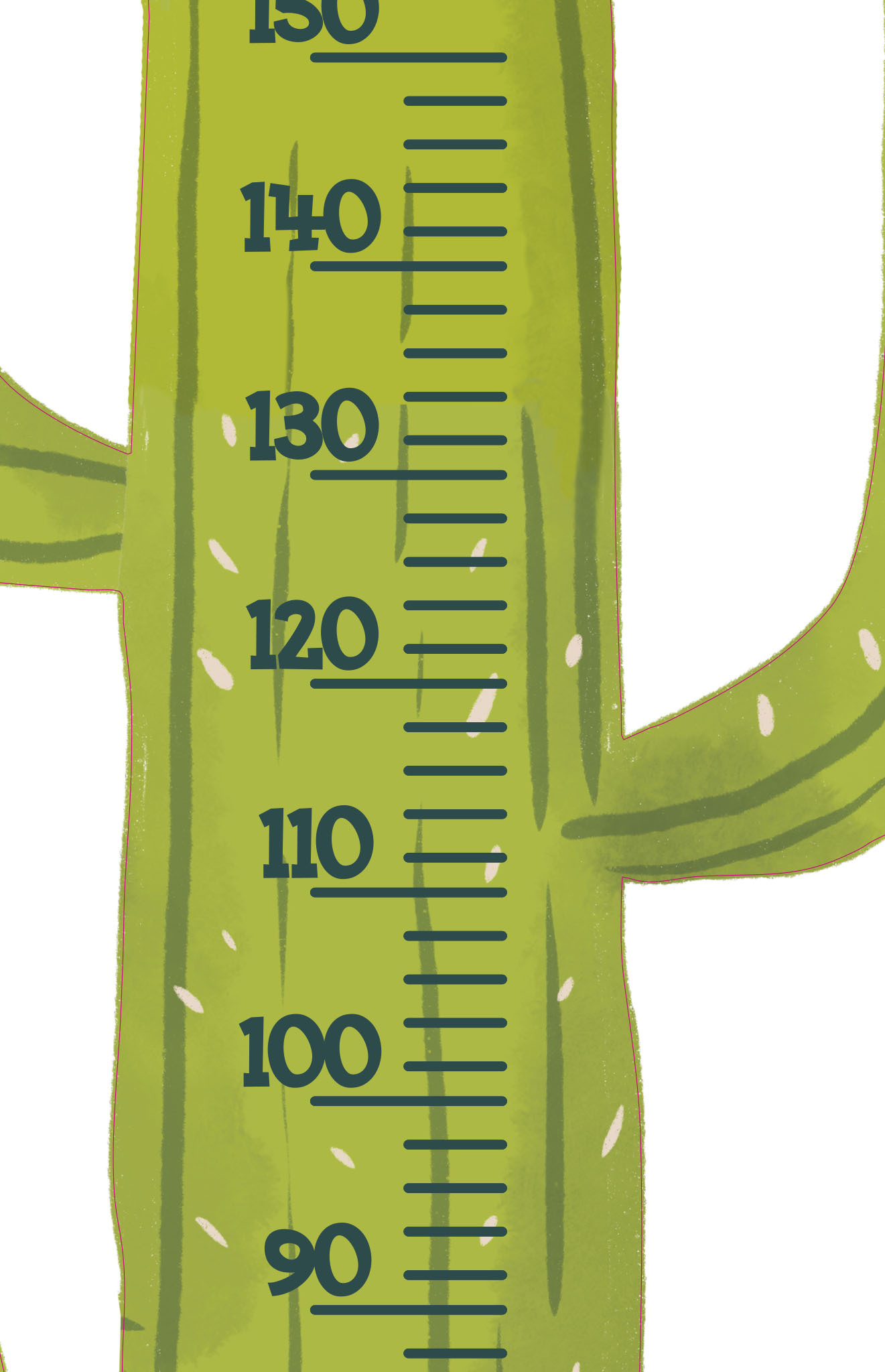 Stickers toise cactus motif zoom