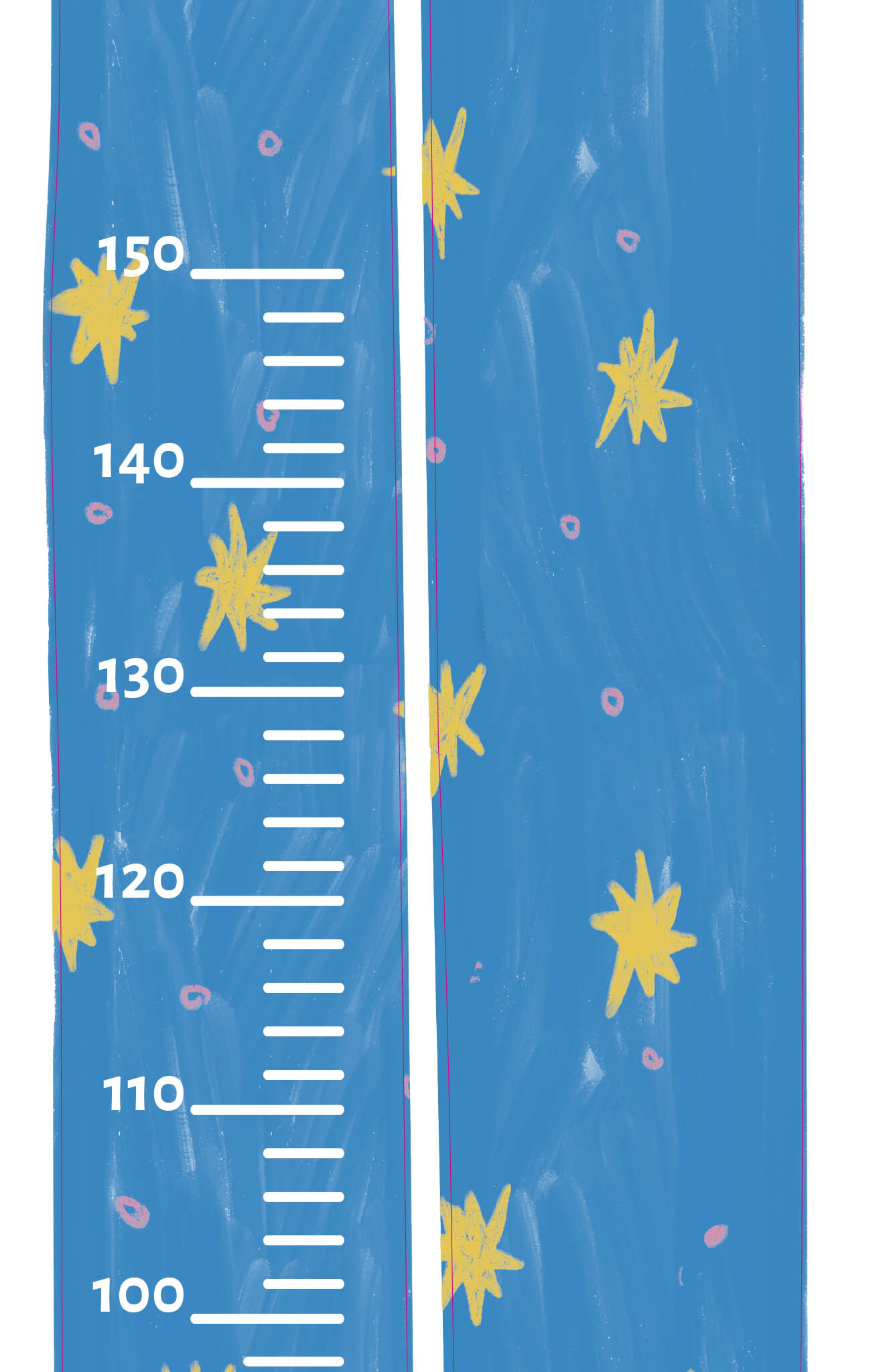 Stickers toise de Géant à étoiles motif zoom