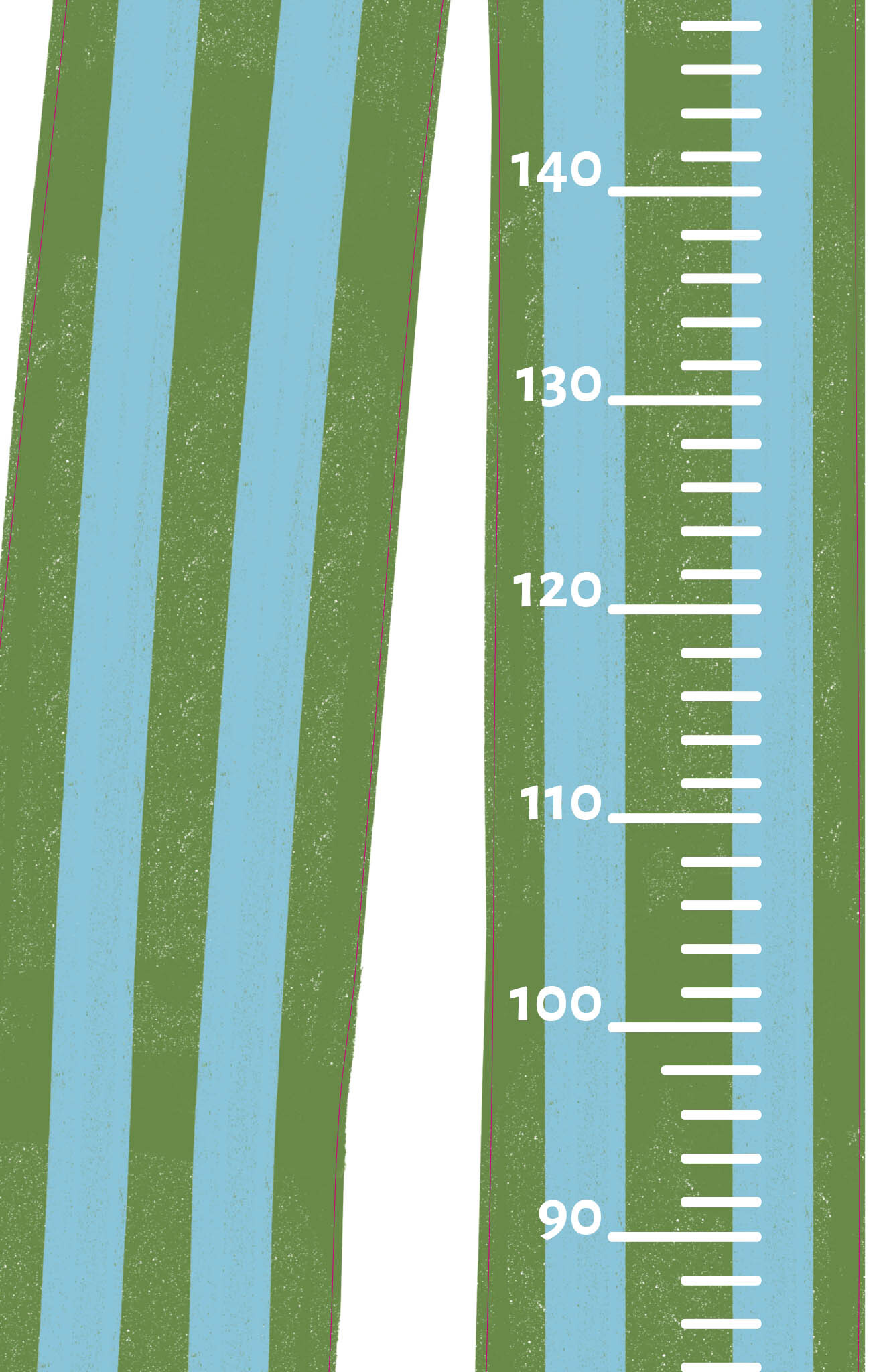 Stickers toise de Géant à rayures motif zoom