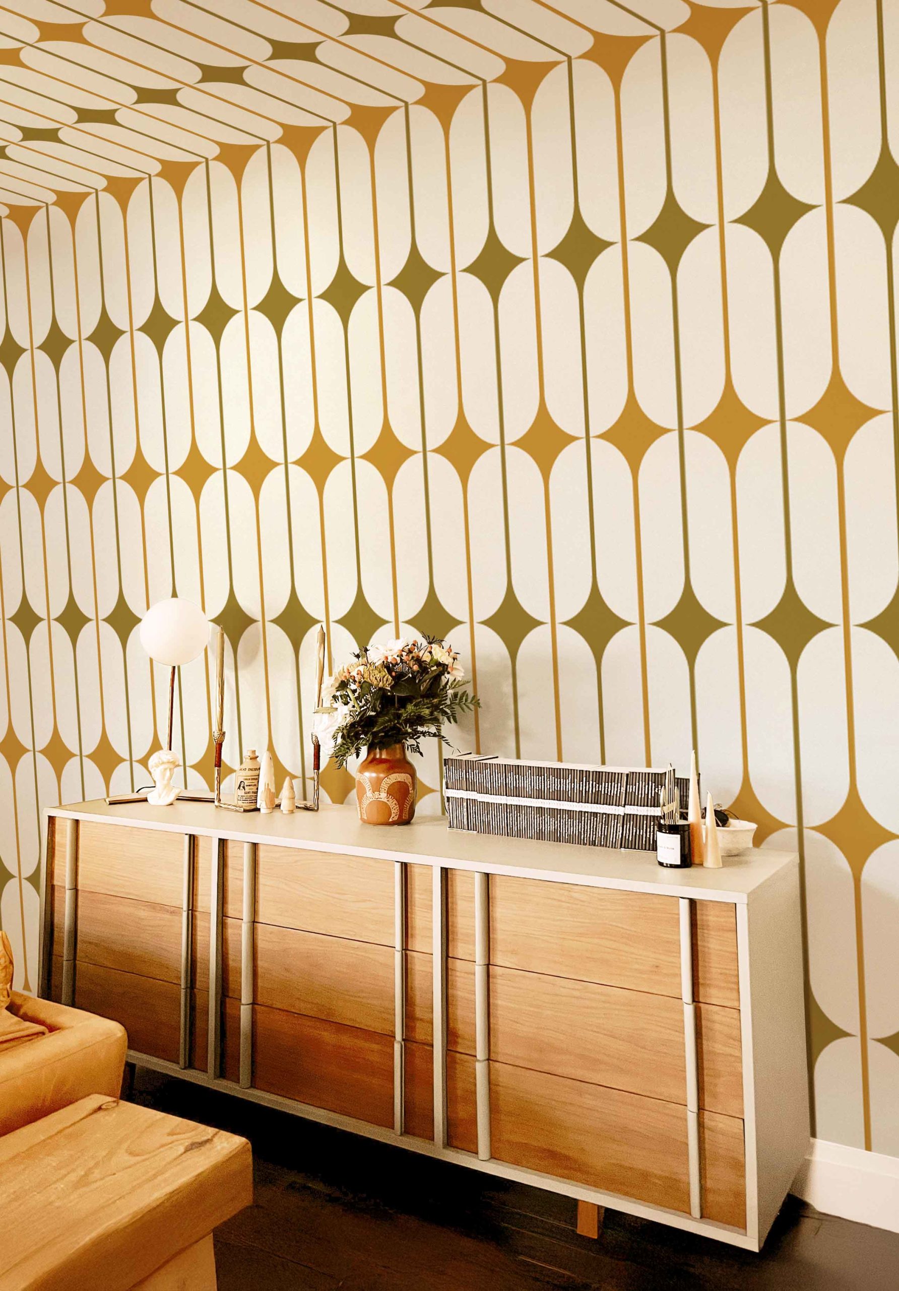 N696 Yellow Living Room Green