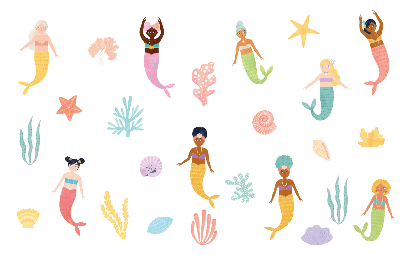 Pegatina-mermaids-patrón