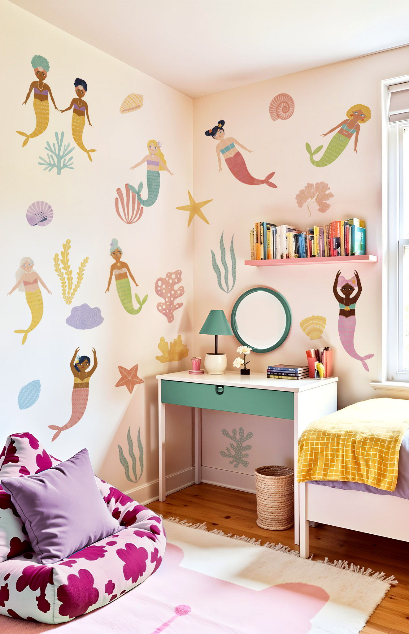 Stickers Mermaids chambre (1)