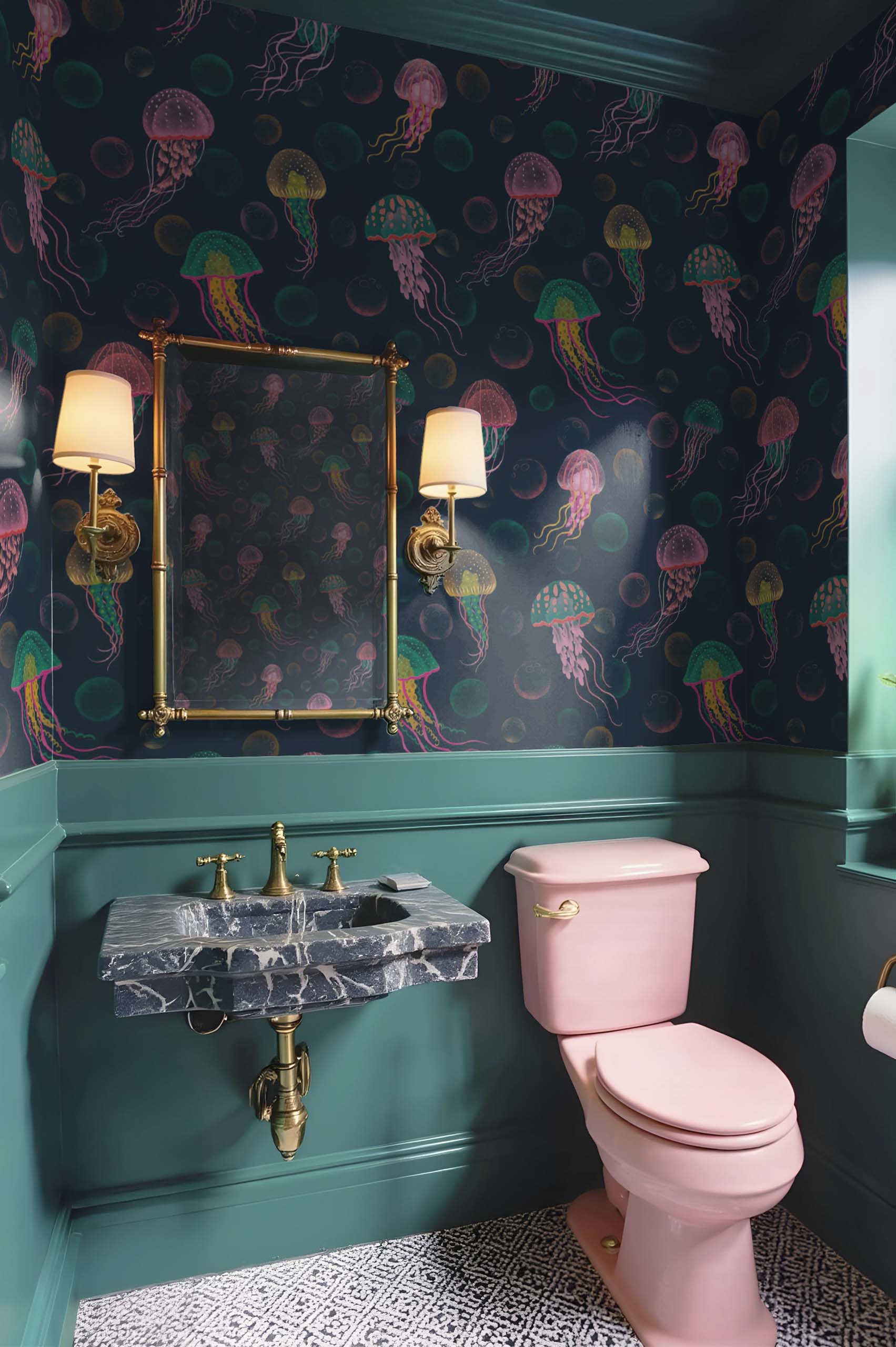 n742 multicolore salle de bain