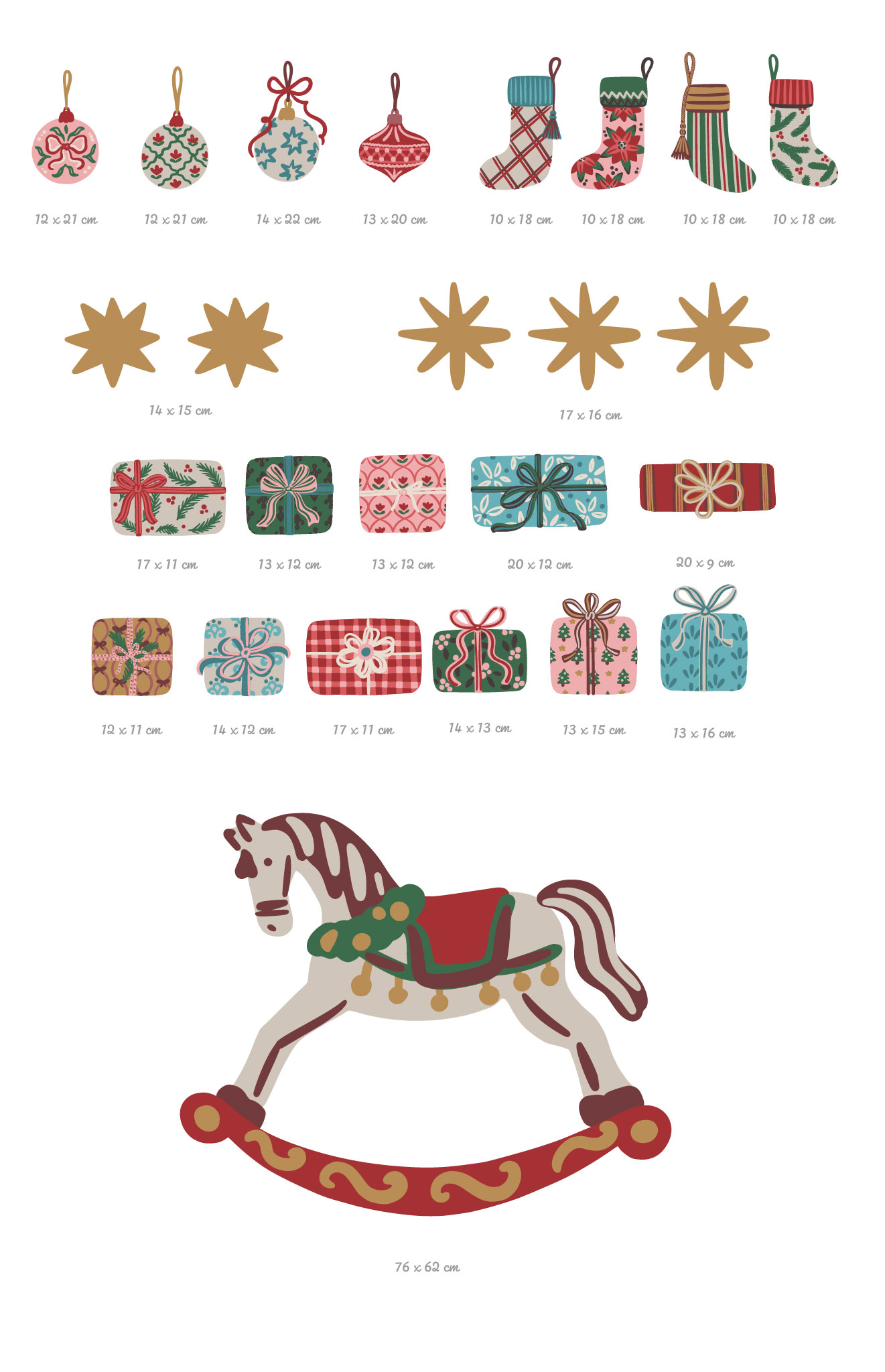 Stickers cadeaux size