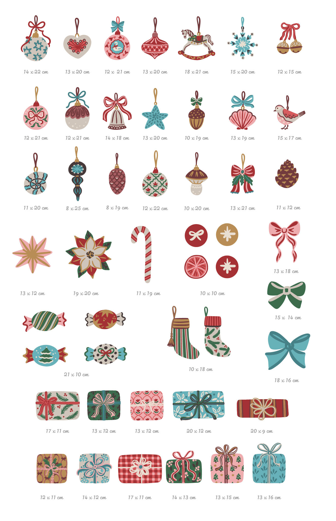 Christmas Tree Sticker 3 Size