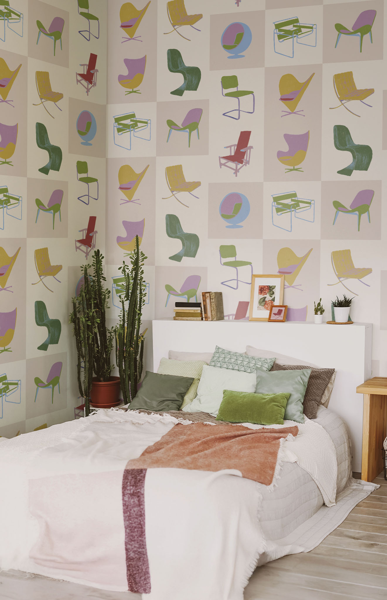 N786 chambre multicolore