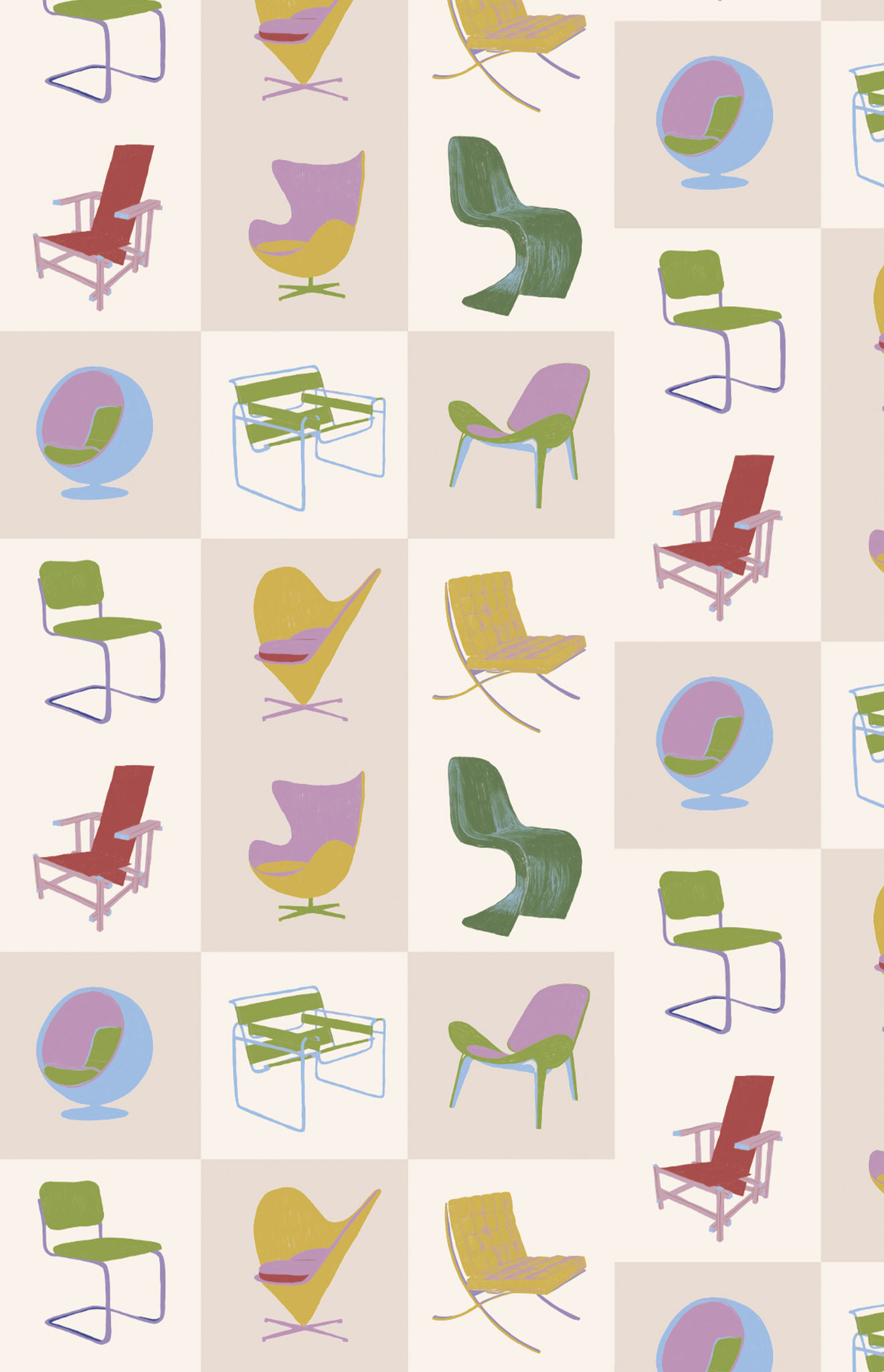 N786 multicolore motif