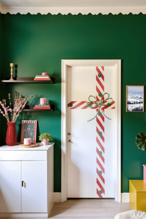 Pegatinas de cinta navideña