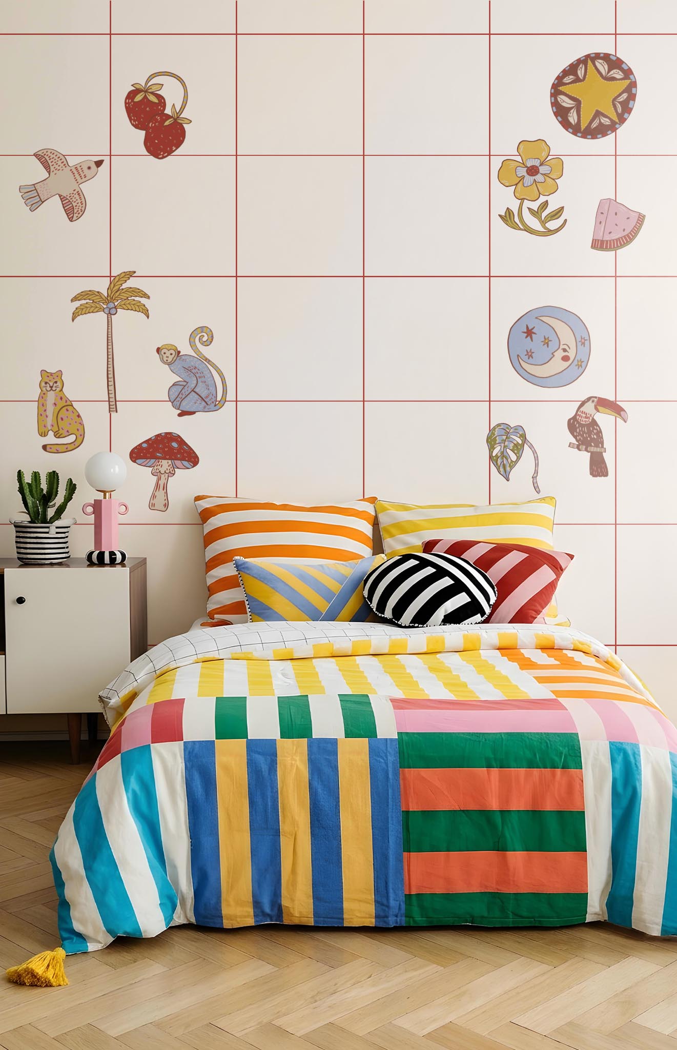 tropical rouge chambre