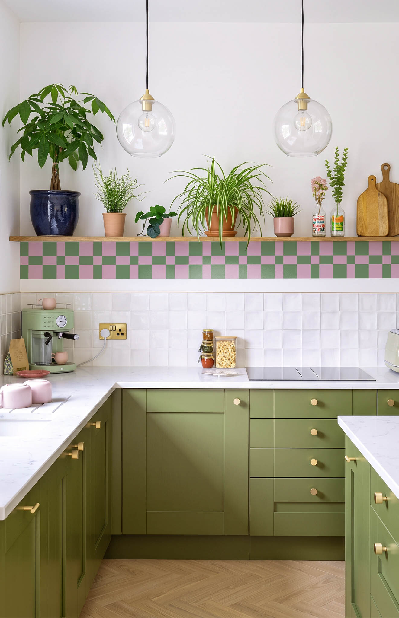 Cocina Rosa Verde